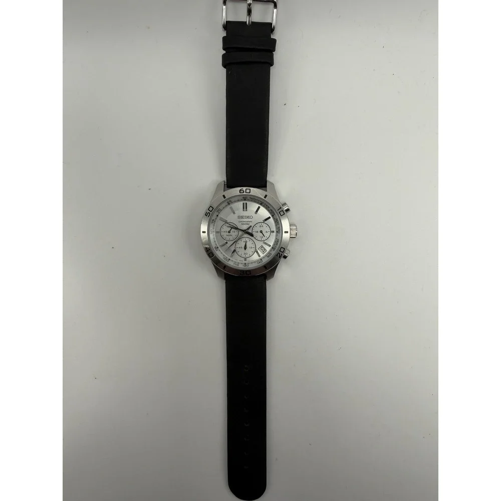 Seiko 6T63-00E0 New Battery Mens Diver‎ Chronograph Watch 42MM 8